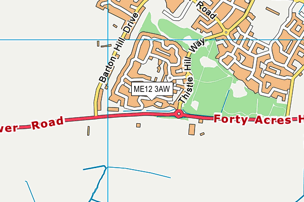 ME12 3AW map - OS VectorMap District (Ordnance Survey)