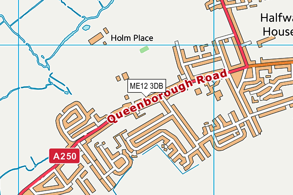 Sheppey Sports Club map (ME12 3DB) - OS VectorMap District (Ordnance Survey)