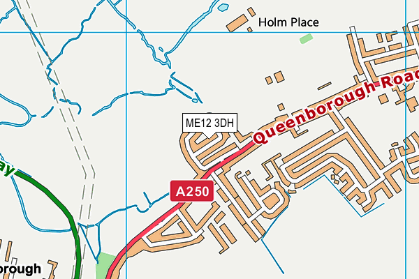 ME12 3DH map - OS VectorMap District (Ordnance Survey)
