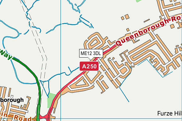 ME12 3DL map - OS VectorMap District (Ordnance Survey)