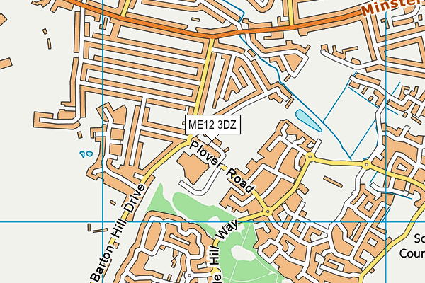 ME12 3DZ map - OS VectorMap District (Ordnance Survey)
