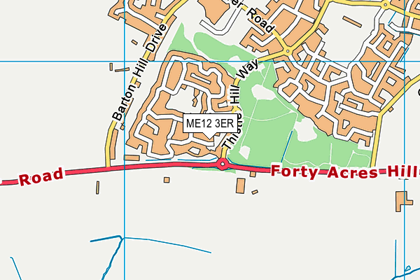 ME12 3ER map - OS VectorMap District (Ordnance Survey)