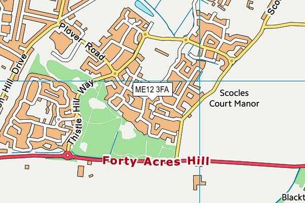 ME12 3FA map - OS VectorMap District (Ordnance Survey)