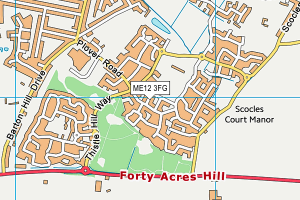 ME12 3FG map - OS VectorMap District (Ordnance Survey)