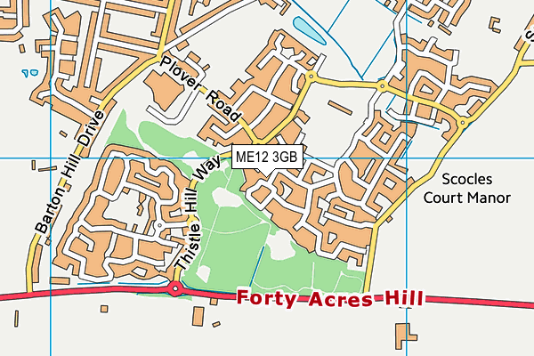 ME12 3GB map - OS VectorMap District (Ordnance Survey)