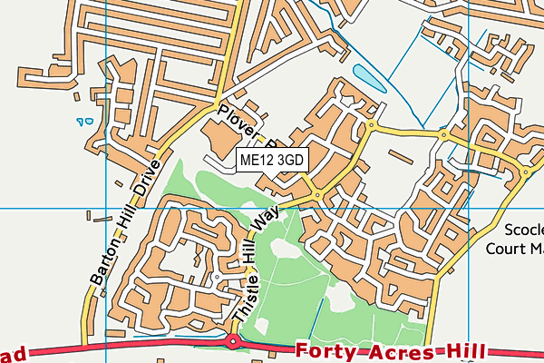 ME12 3GD map - OS VectorMap District (Ordnance Survey)