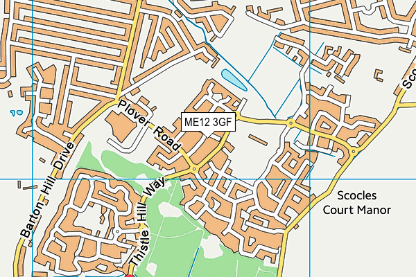 ME12 3GF map - OS VectorMap District (Ordnance Survey)