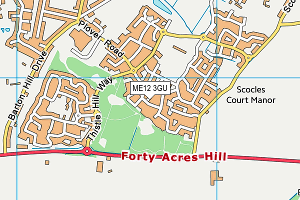 ME12 3GU map - OS VectorMap District (Ordnance Survey)