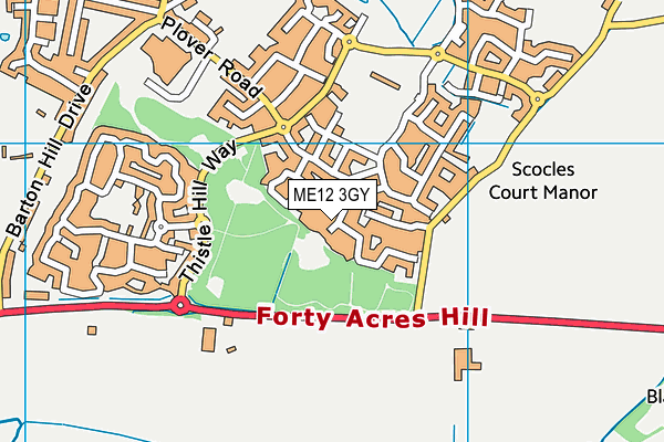 ME12 3GY map - OS VectorMap District (Ordnance Survey)