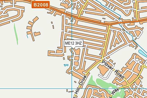 ME12 3HZ map - OS VectorMap District (Ordnance Survey)