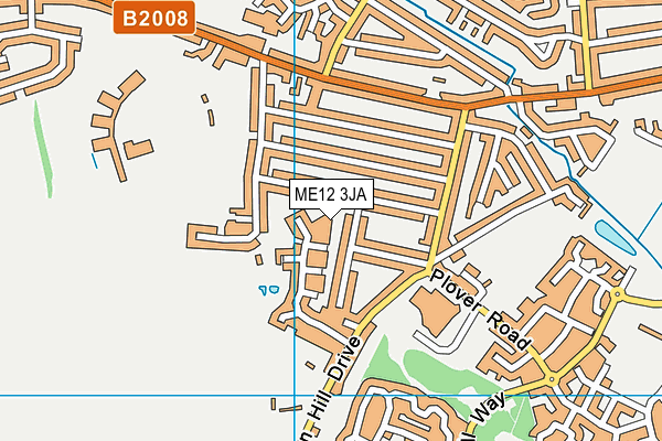 ME12 3JA map - OS VectorMap District (Ordnance Survey)