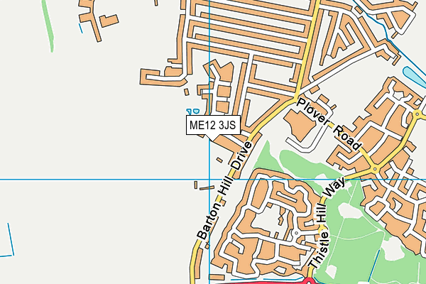 ME12 3JS map - OS VectorMap District (Ordnance Survey)