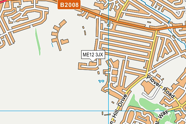 ME12 3JX map - OS VectorMap District (Ordnance Survey)