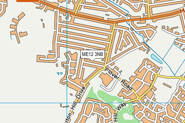 ME12 3NB map - OS VectorMap District (Ordnance Survey)