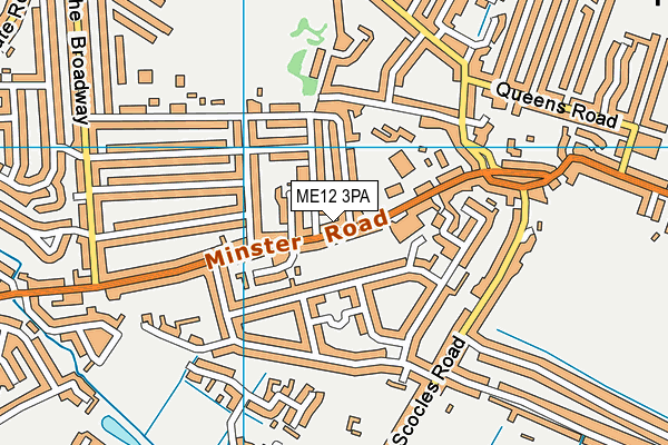 ME12 3PA map - OS VectorMap District (Ordnance Survey)