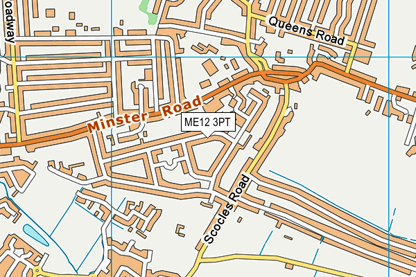 ME12 3PT map - OS VectorMap District (Ordnance Survey)