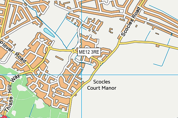 ME12 3RE map - OS VectorMap District (Ordnance Survey)