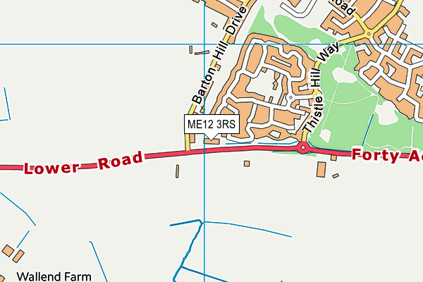 ME12 3RS map - OS VectorMap District (Ordnance Survey)