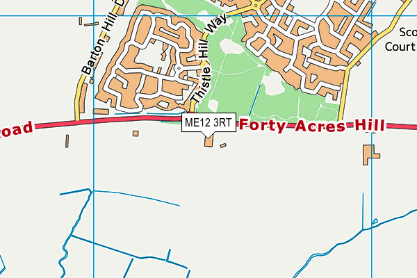 ME12 3RT map - OS VectorMap District (Ordnance Survey)