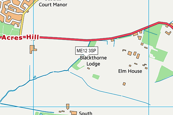 ME12 3SP map - OS VectorMap District (Ordnance Survey)