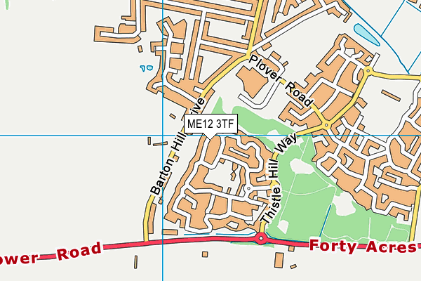 ME12 3TF map - OS VectorMap District (Ordnance Survey)