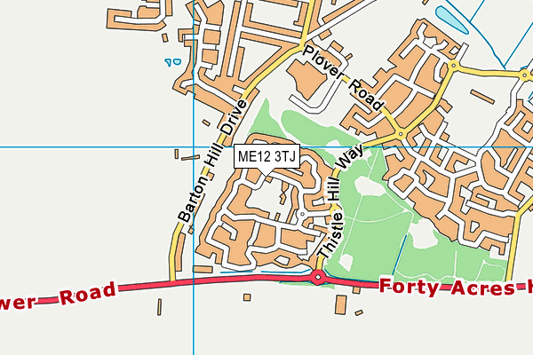 ME12 3TJ map - OS VectorMap District (Ordnance Survey)