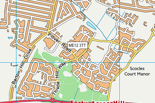 ME12 3TT map - OS VectorMap District (Ordnance Survey)