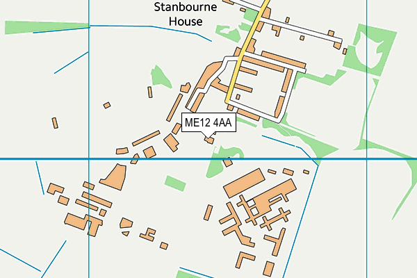 Hmp Standford Hill map (ME12 4AA) - OS VectorMap District (Ordnance Survey)