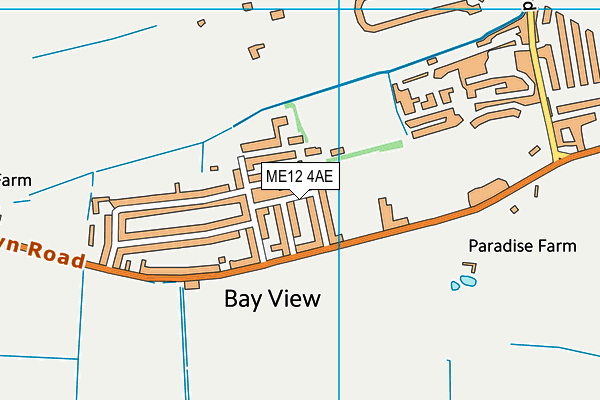 ME12 4AE map - OS VectorMap District (Ordnance Survey)