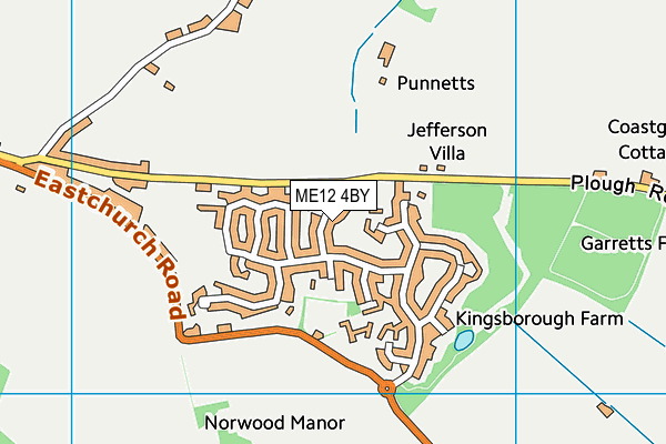 ME12 4BY map - OS VectorMap District (Ordnance Survey)