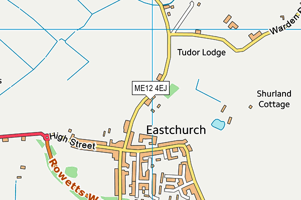 Eastchurch Church of England Primary School map (ME12 4EJ) - OS VectorMap District (Ordnance Survey)