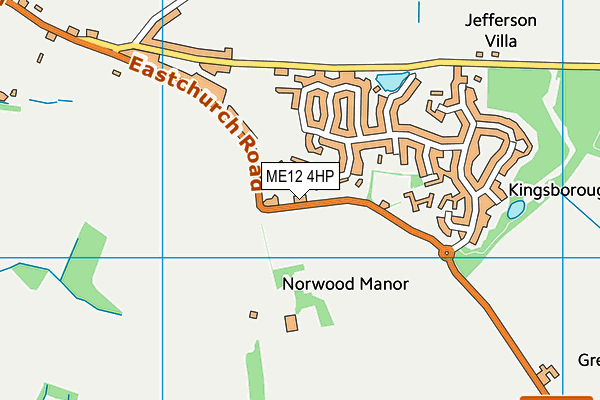 ME12 4HP map - OS VectorMap District (Ordnance Survey)