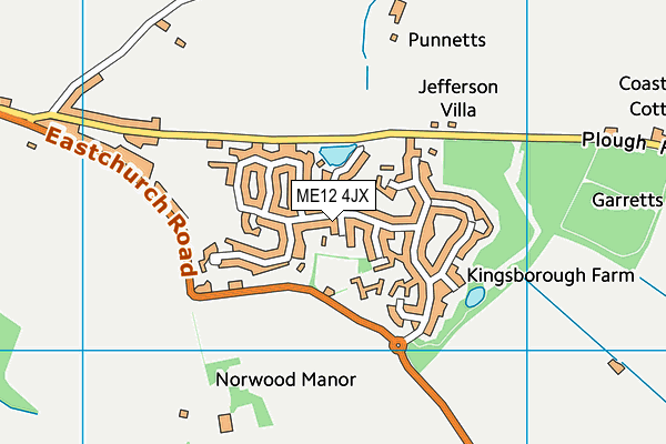 ME12 4JX map - OS VectorMap District (Ordnance Survey)