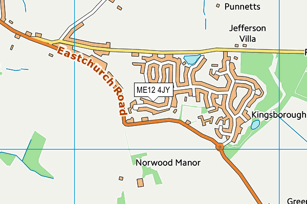 ME12 4JY map - OS VectorMap District (Ordnance Survey)