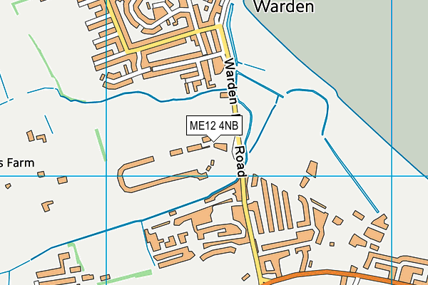 Warden Bay Community Centre map (ME12 4NB) - OS VectorMap District (Ordnance Survey)