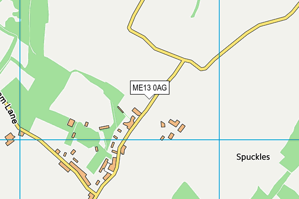 ME13 0AG map - OS VectorMap District (Ordnance Survey)