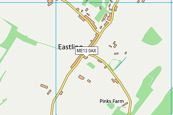 ME13 0AX map - OS VectorMap District (Ordnance Survey)