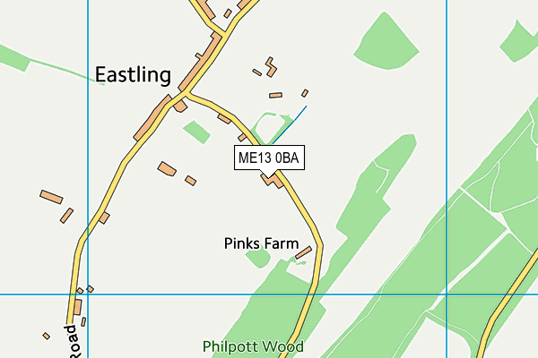Eastling Primary School map (ME13 0BA) - OS VectorMap District (Ordnance Survey)