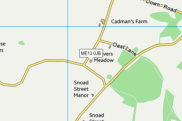 ME13 0JB map - OS VectorMap District (Ordnance Survey)