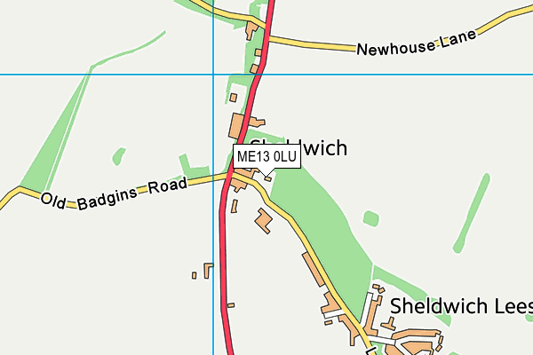 Sheldwich Primary School map (ME13 0LU) - OS VectorMap District (Ordnance Survey)