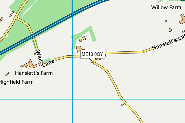 ME13 0QY map - OS VectorMap District (Ordnance Survey)