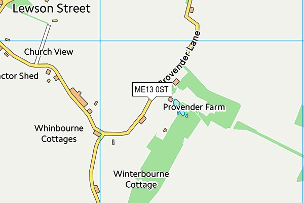 ME13 0ST map - OS VectorMap District (Ordnance Survey)