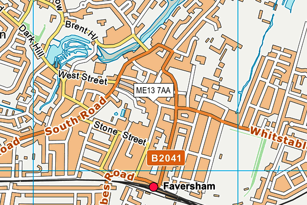 ME13 7AA map - OS VectorMap District (Ordnance Survey)