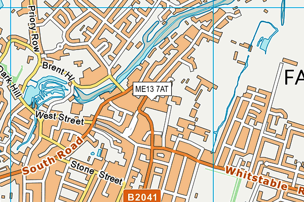 ME13 7AT map - OS VectorMap District (Ordnance Survey)