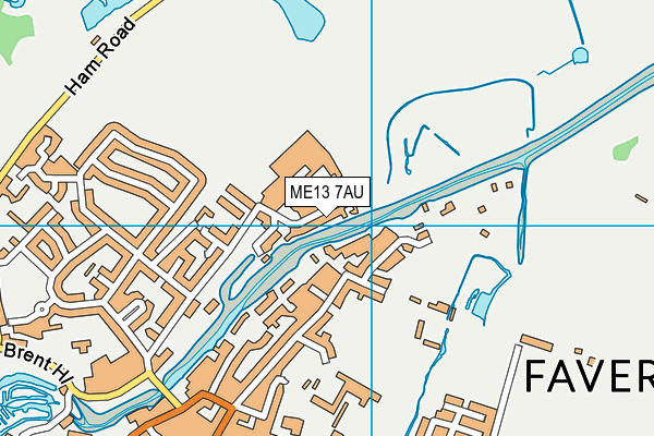 ME13 7AU map - OS VectorMap District (Ordnance Survey)