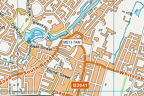 ME13 7AW map - OS VectorMap District (Ordnance Survey)