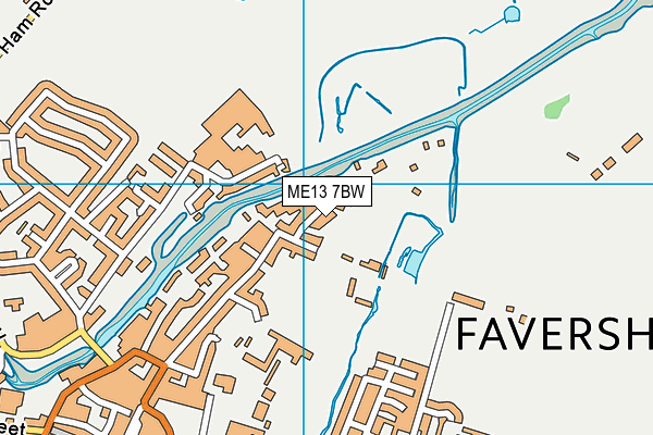 ME13 7BW map - OS VectorMap District (Ordnance Survey)
