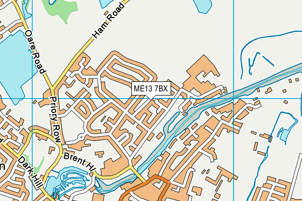 ME13 7BX map - OS VectorMap District (Ordnance Survey)