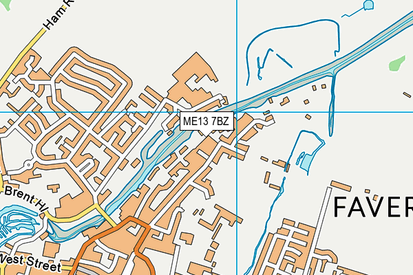 ME13 7BZ map - OS VectorMap District (Ordnance Survey)