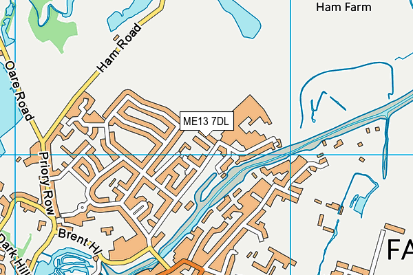 ME13 7DL map - OS VectorMap District (Ordnance Survey)